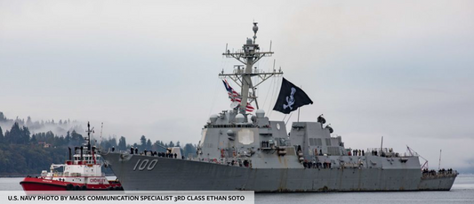 US Navy Ship flies Pirate Flag