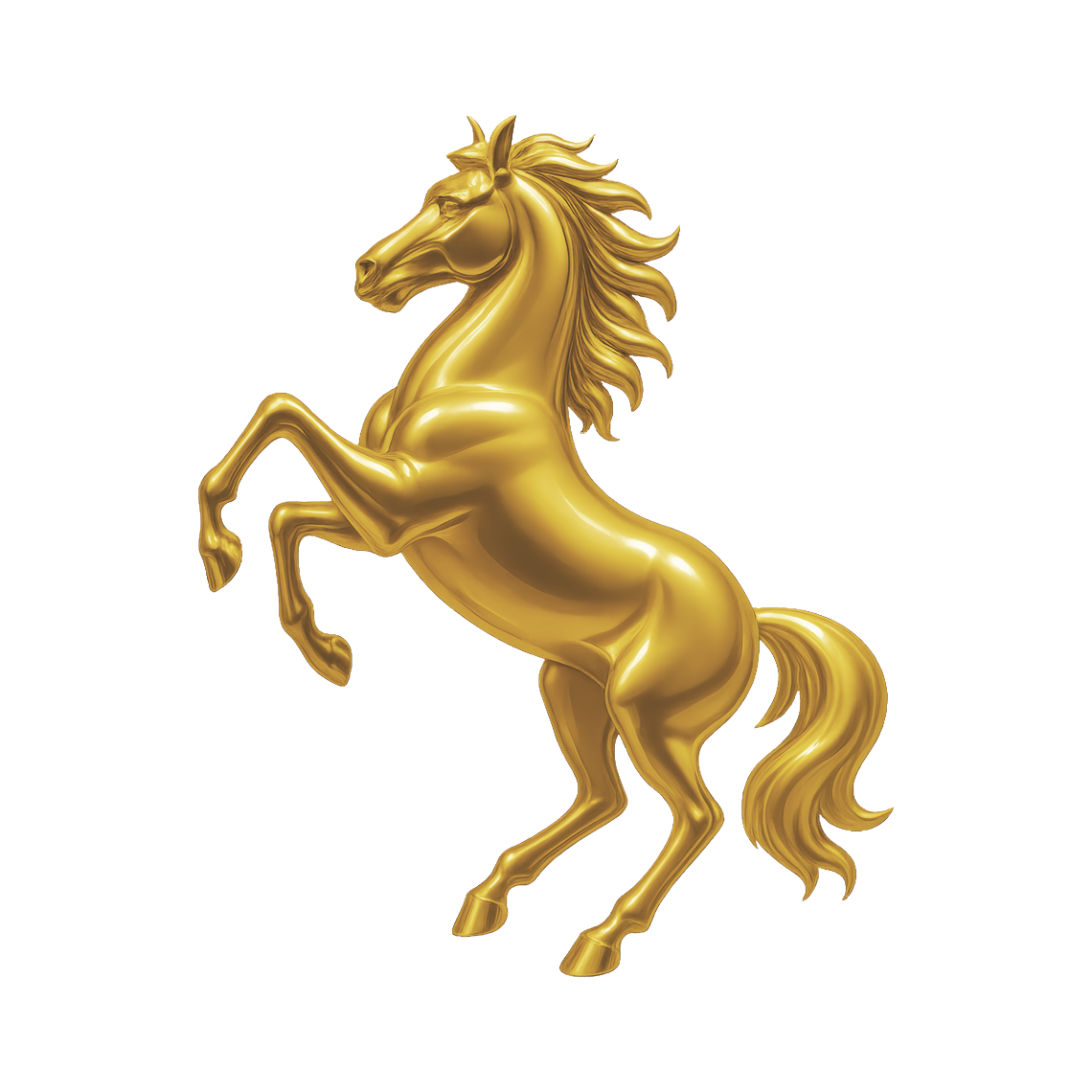 Rearing Mustang (gold) preview