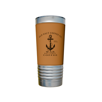 Old Salt Leather Engraved Tumbler