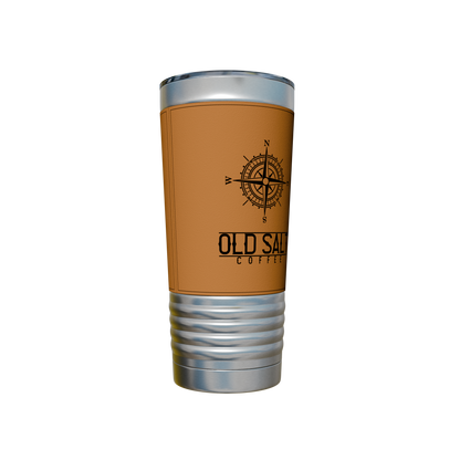Old Salt Leather Engraved Tumbler