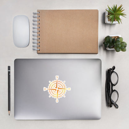Old Salt Coffee Compass Sticker