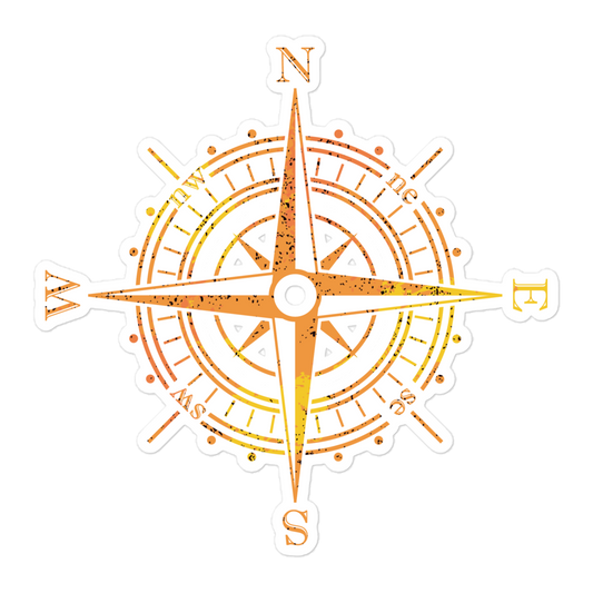 Old Salt Coffee Compass Sticker