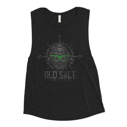 Green Eyes Old Salt Coffee Ladies’ Muscle Tank