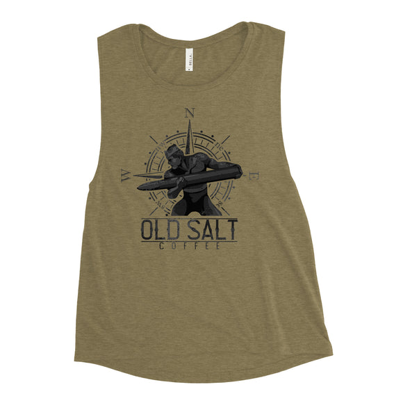 Haze Gray Old Salt Coffee Ladies’ Muscle Tank
