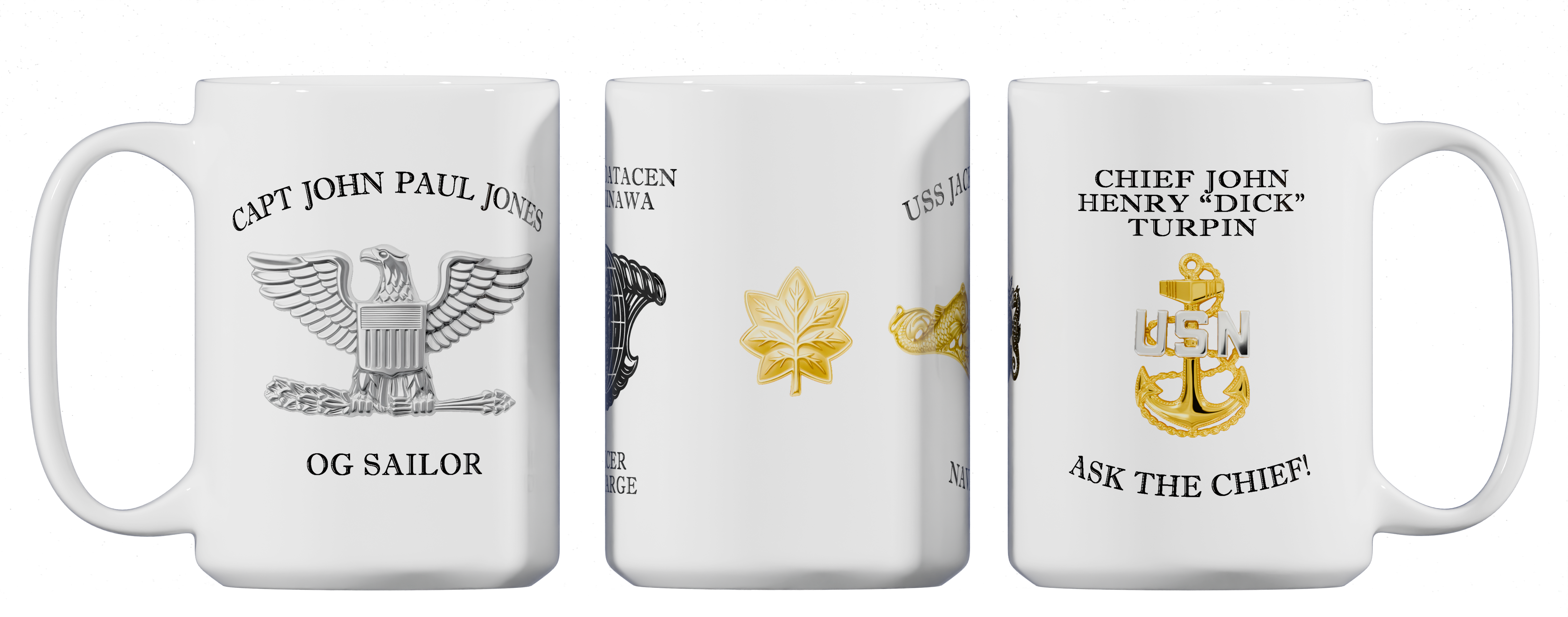 Mug orientation: Left, Center, Right