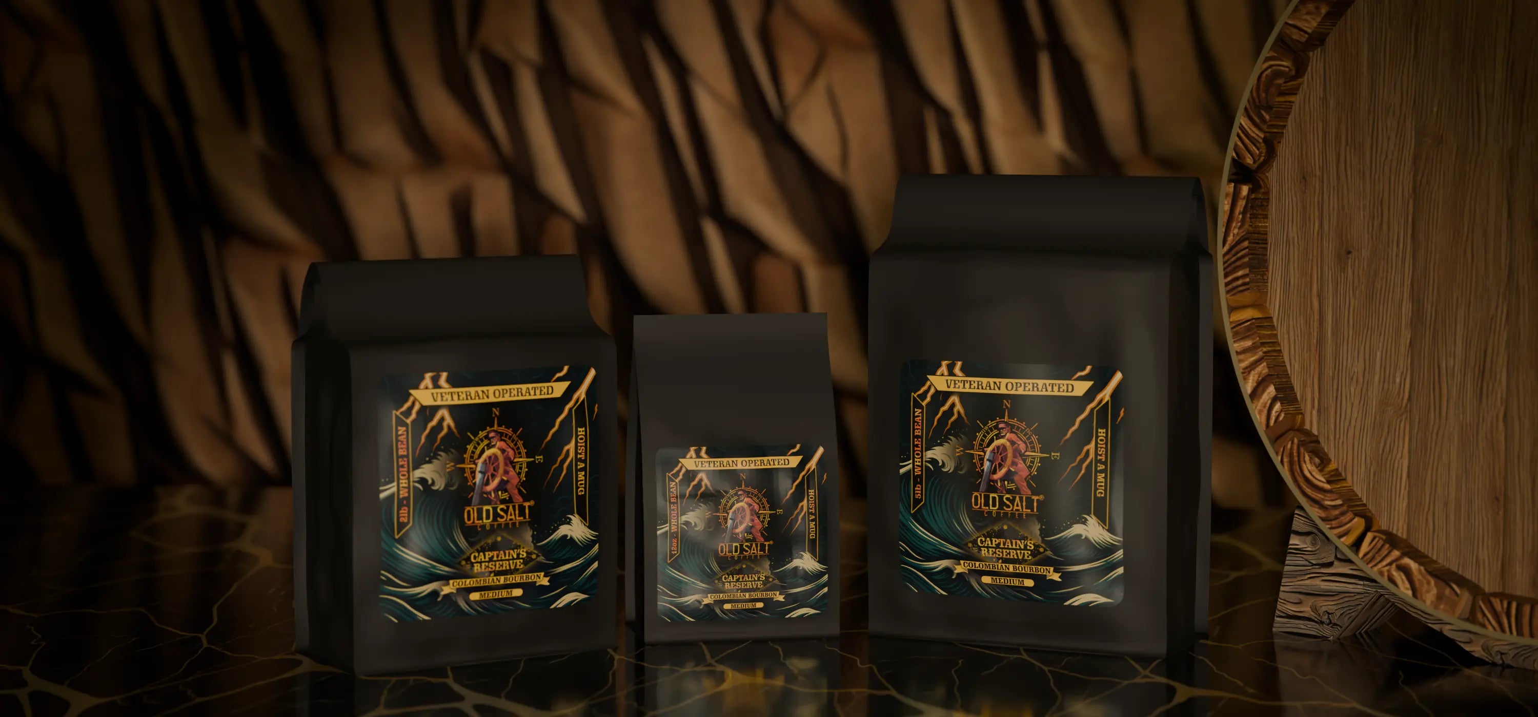 Old Salt Coffee Veteran Owned Coffee Company - Coffee Mugs and a Bag of Coffee