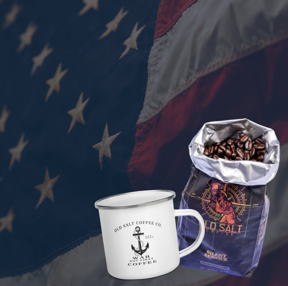 Old Salt Coffee Veteran Owned Coffee Company - Coffee Mugs and a Bag of Coffee